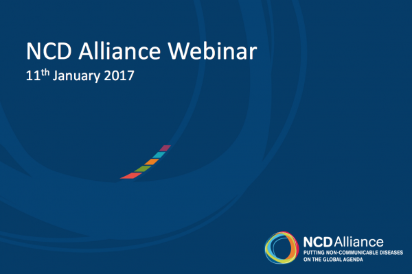 NCD Alliance Webinar, 11 January 2017